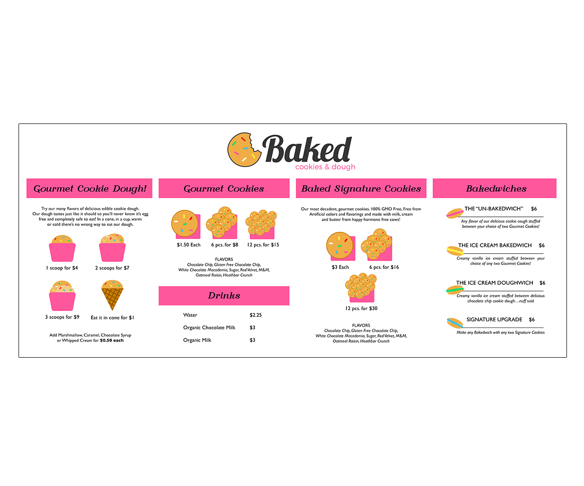 Design de Menu par dyzagraphic pour Baked | Design #14630919