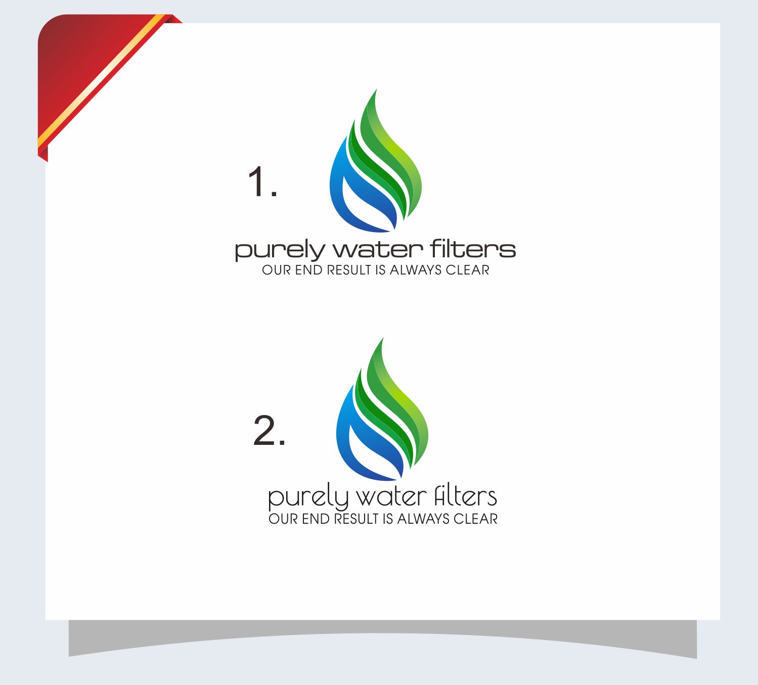 Logo Design by Mariono Fx for Purely Water Filters | Design #14652456