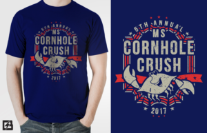 Cornhole Tournment Fundraiser T-shirt Design | T-shirt Design by Barney Stinson