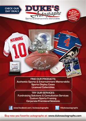 Flyer Design by Andreev for Duke's Autographs | Design: #566631
