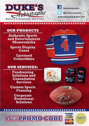 Flyer Design by Atvento Graphics for Duke's Autographs | Design: #567559