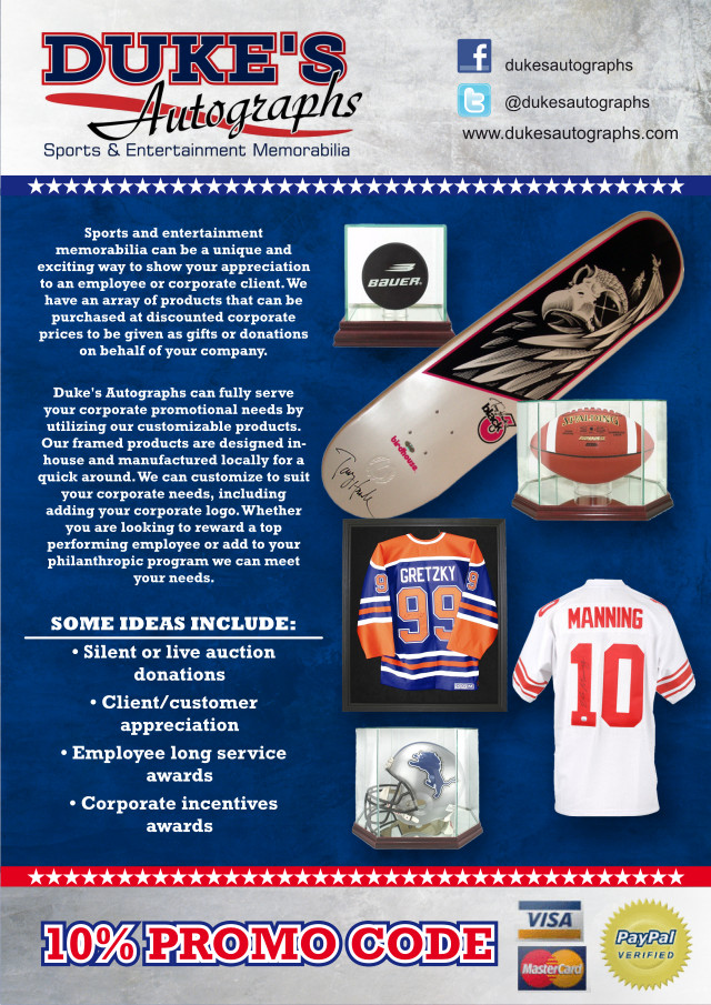 Flyer Design by Atvento Graphics for Duke's Autographs | Design #567564