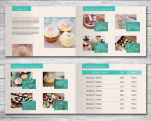 Presentation for partners template design for a healthy bakery  | Broschüren-Design von ecorokerz