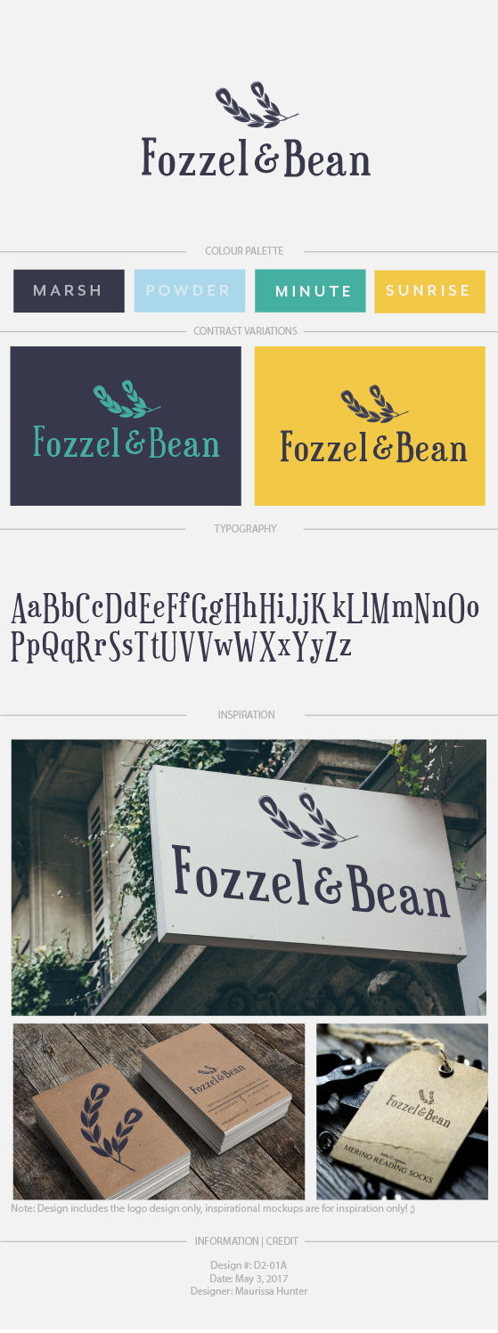 Logo Design by Maurissahunter for Fozzel & Bean | Design #14702807