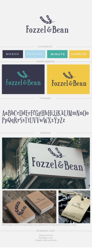 Logo Design by Maurissahunter for Fozzel & Bean | Design: #14702807