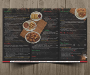 Menu Design by Cut and Glue for Thai Chili, LLC | Design: #14644834