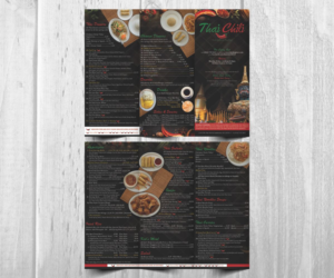 Thai Chili menu projecting our true authentic nature | Menü-Design von Cut and Glue
