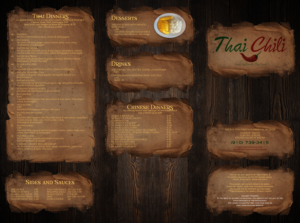 Menu Design by mrmrnjr for Thai Chili, LLC | Design: #14634096