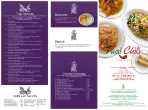 Menü-Design von mrmrnjr für Thai Chili, LLC | Design: #14724535