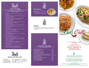 Thai Chili menu projecting our true authentic nature | Menü-Design von mrmrnjr