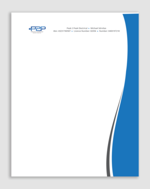 Letterhead Design by AbyJohns for Peak 2 Peak Electrical  | Design: #14627728