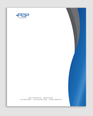 Letterhead Design by AbyJohns for Peak 2 Peak Electrical  | Design: #14627729