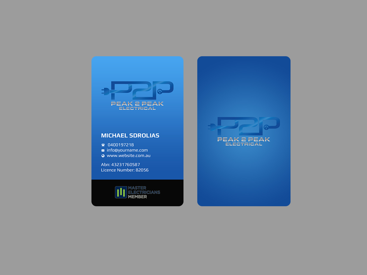 Letterhead Design by Creations Box 2015 for Peak 2 Peak Electrical  | Design #14623679