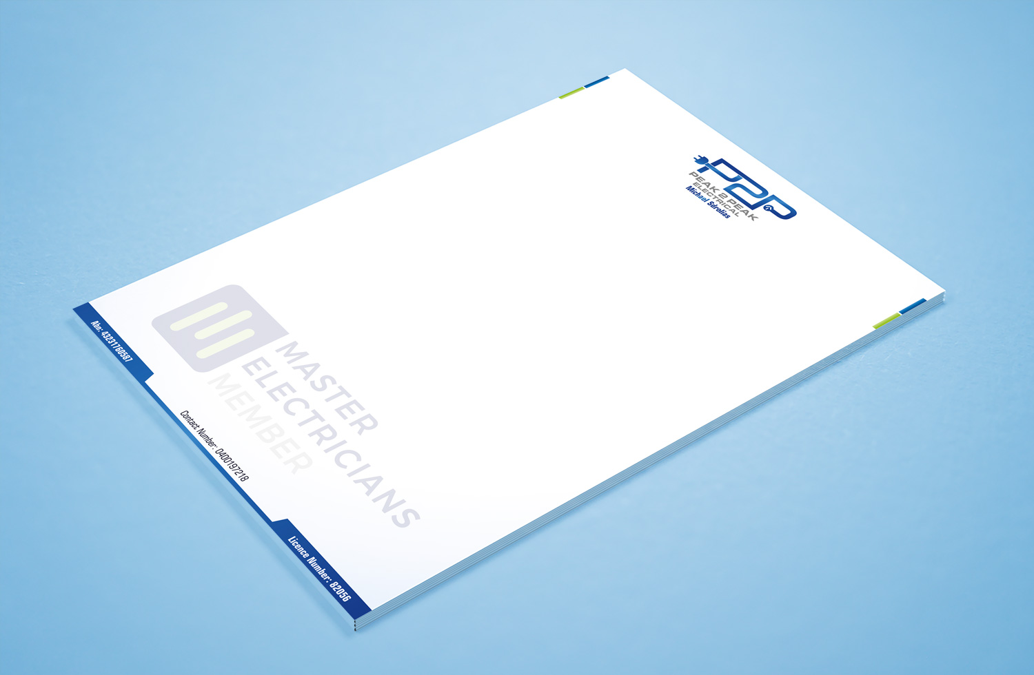 Letterhead Design by Petter Goms for Peak 2 Peak Electrical  | Design #14626186