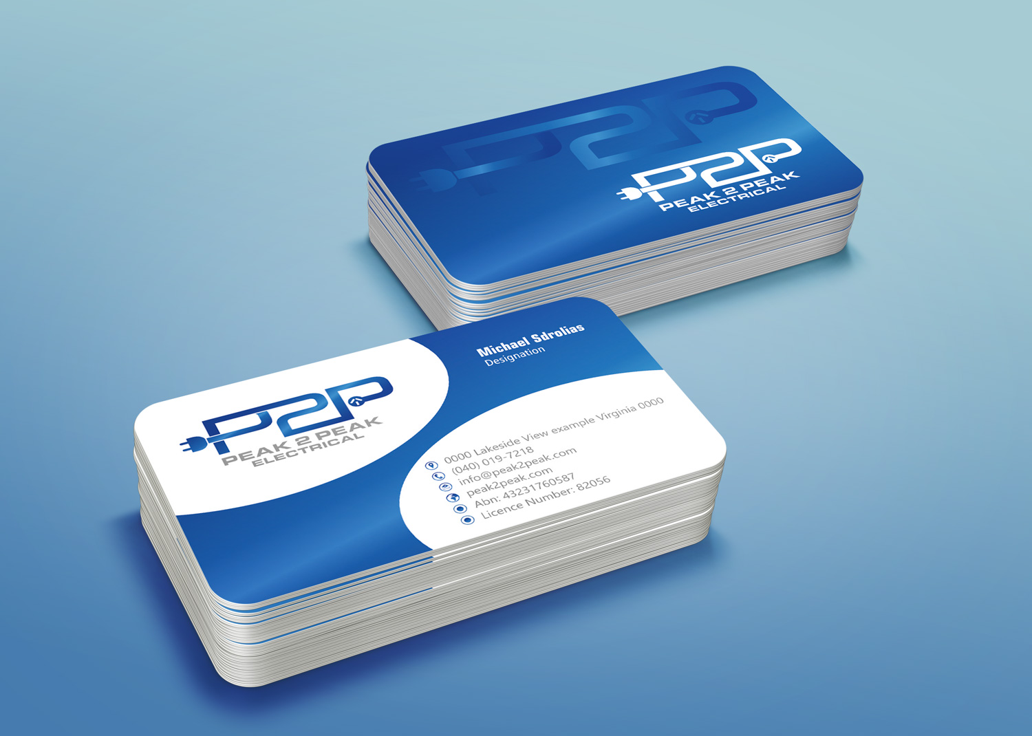 Letterhead Design by Petter Goms for Peak 2 Peak Electrical  | Design #14628434