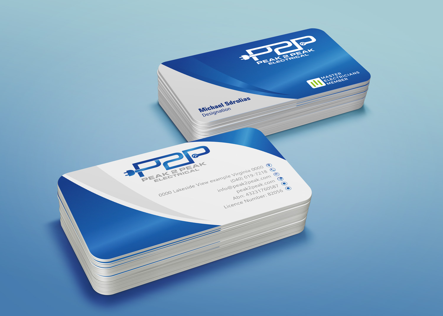 Letterhead Design by Petter Goms for Peak 2 Peak Electrical  | Design #14628493