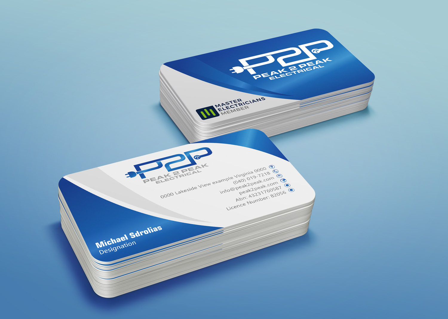 Letterhead Design by Petter Goms for Peak 2 Peak Electrical  | Design #14628548
