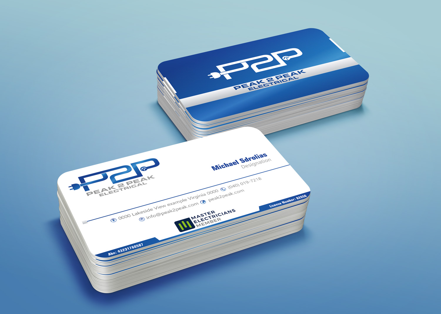 Letterhead Design by Petter Goms for Peak 2 Peak Electrical  | Design #14629569