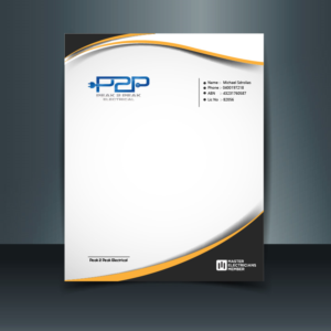 Letterhead Design by DesignMe Graphics for Peak 2 Peak Electrical  | Design #14680684