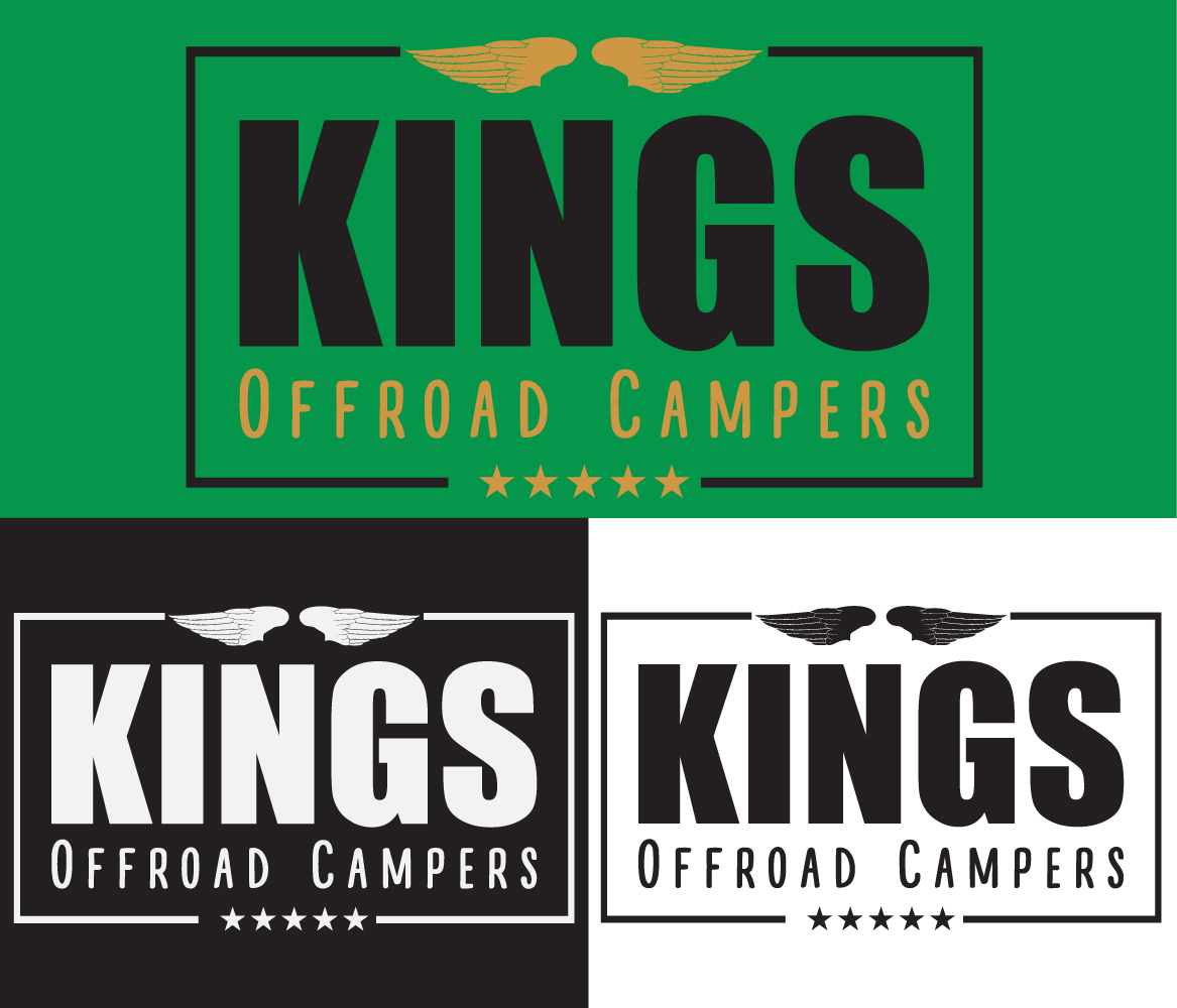 Logo Design by barefootenko for Kings Offroad Campers | Design #14666585