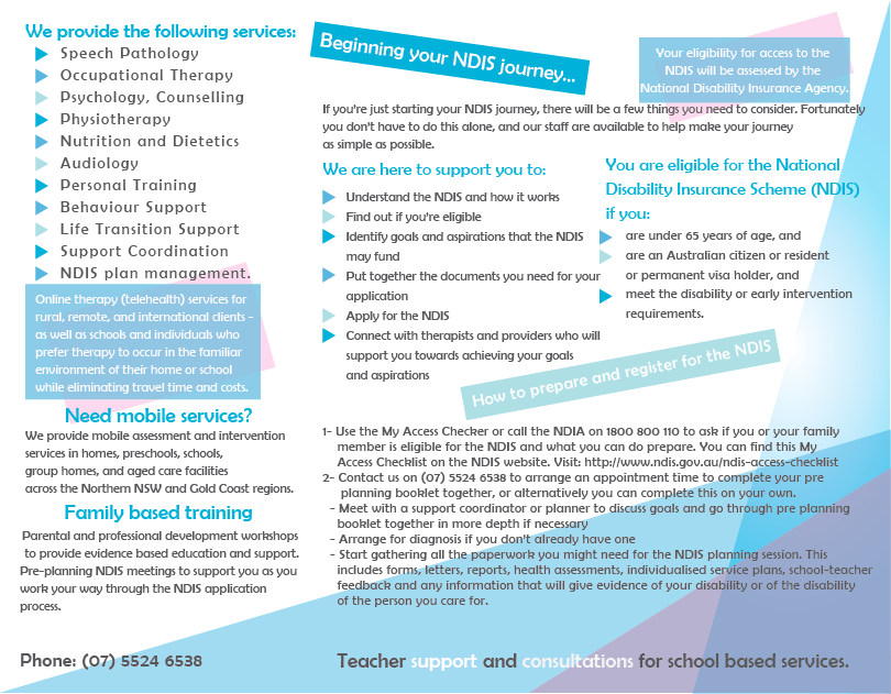 Diseño de Brochure por CraftedByStephanie para Speak Volumes Speech Pathology | Diseño #14639986