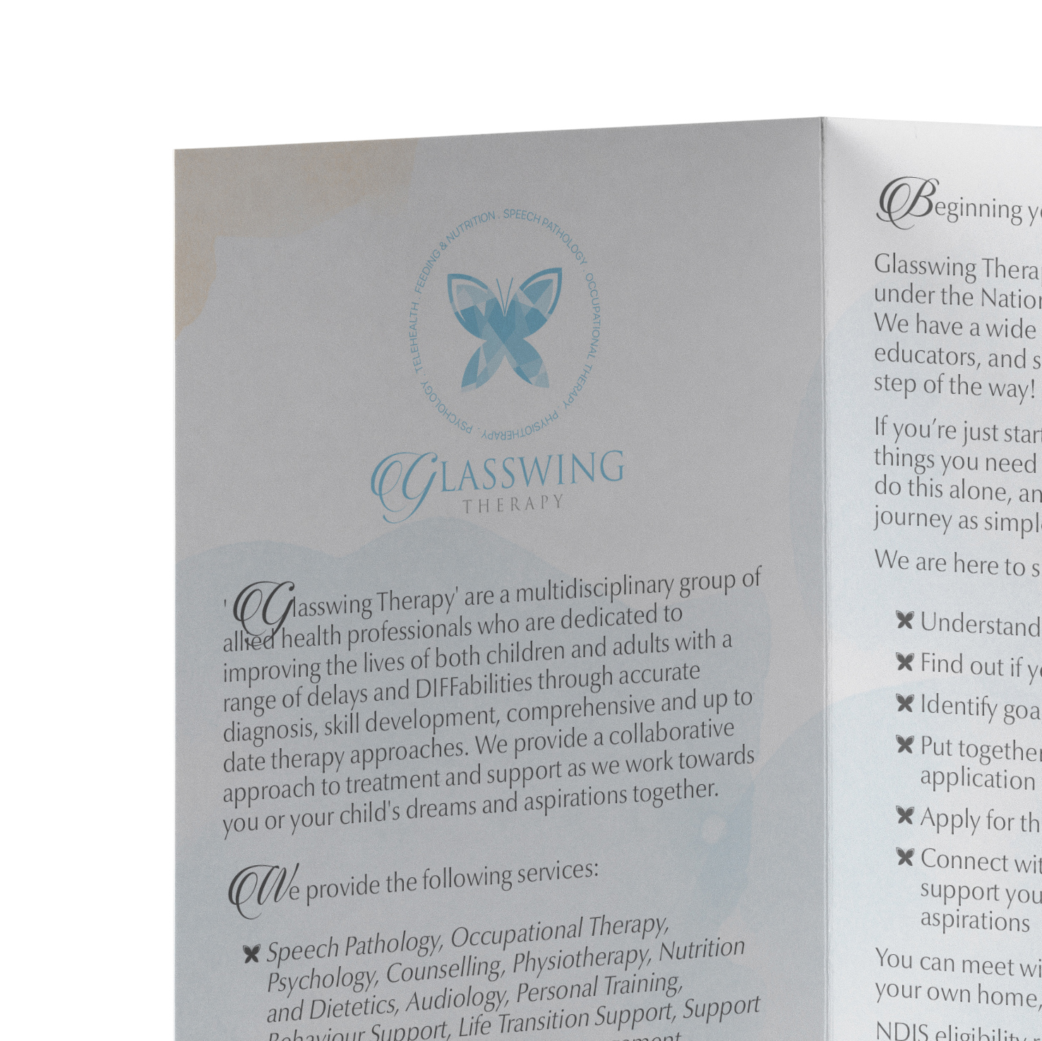 Diseño de Brochure por mrmrnjr para Speak Volumes Speech Pathology | Diseño #14651748