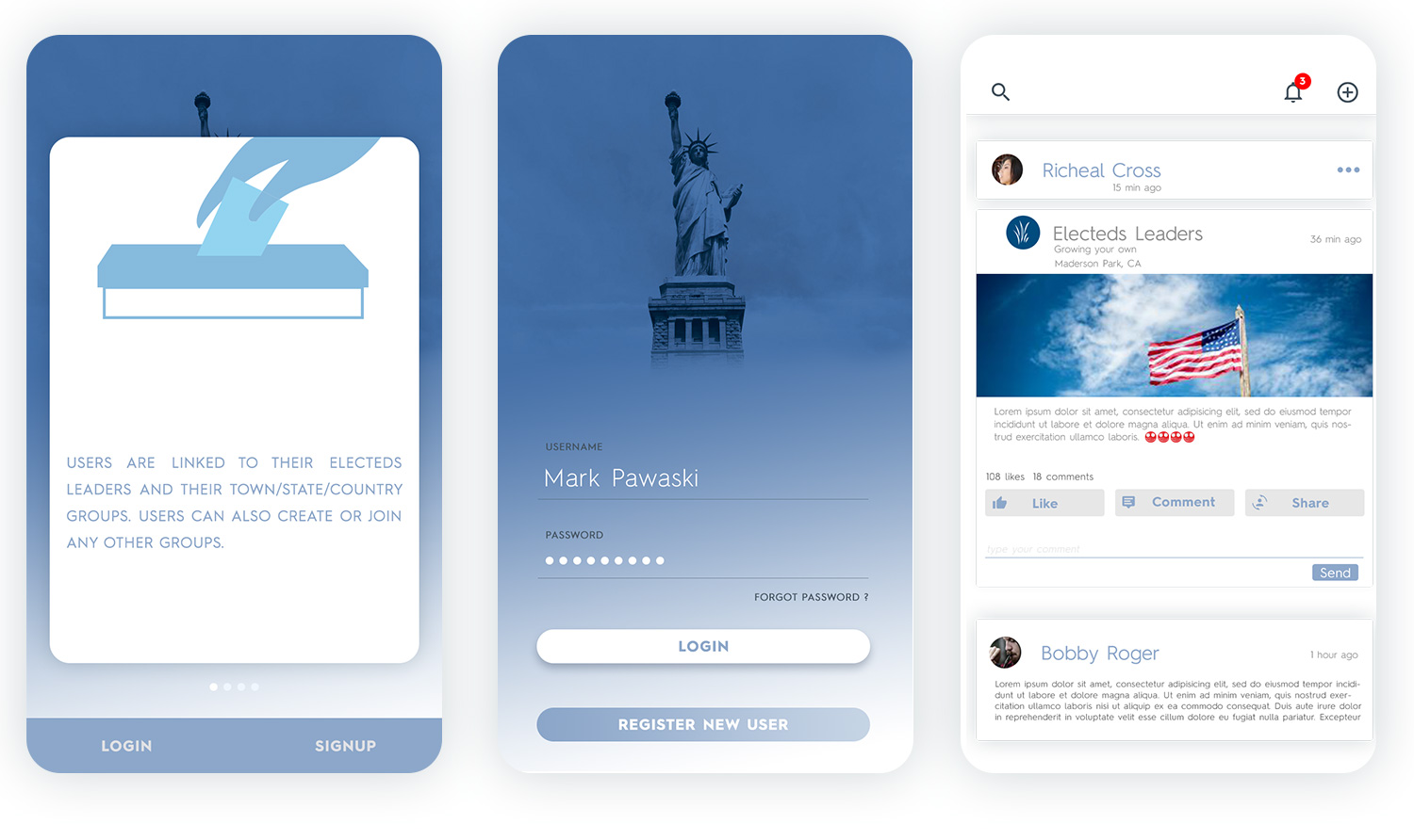 App Design by AppGeek for American Civix Technologies, L3C | Design #14660768