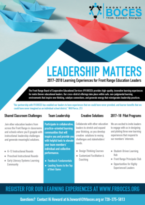 Flyer Design by Blumenfeld for Front Range BOCES | Design: #14631431