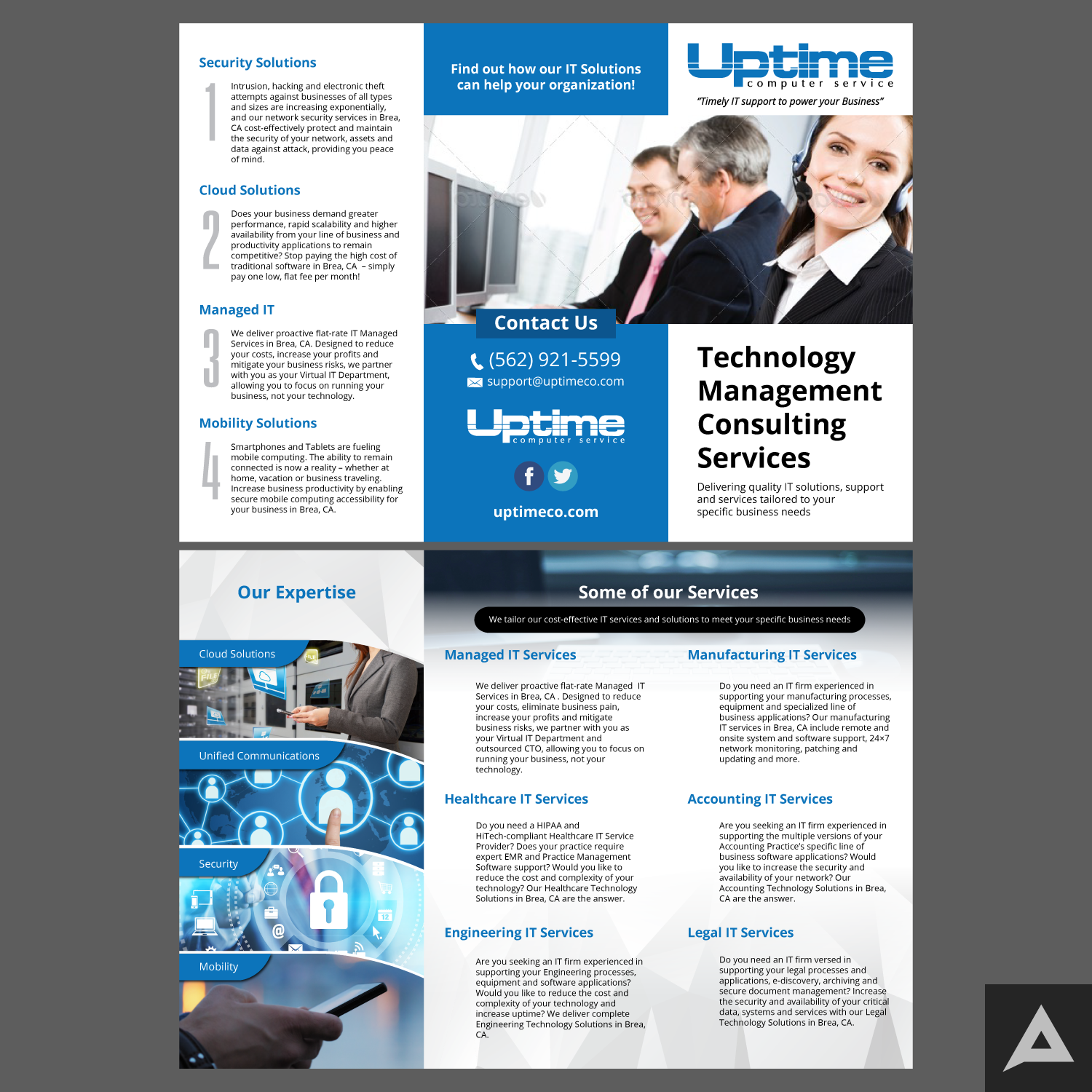 Flyer Design by adiazudin for Uptime Computer Service, Inc. | Design #14634657