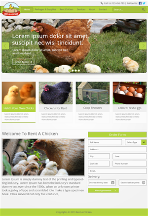 Web Design by ThemeDesk Technology for Rent A Chicken | Design: #2546714