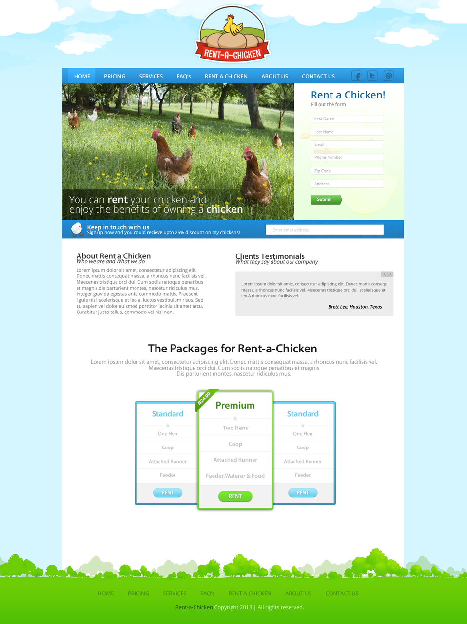 Web Design by Creative James for Rent A Chicken | Design #2555868
