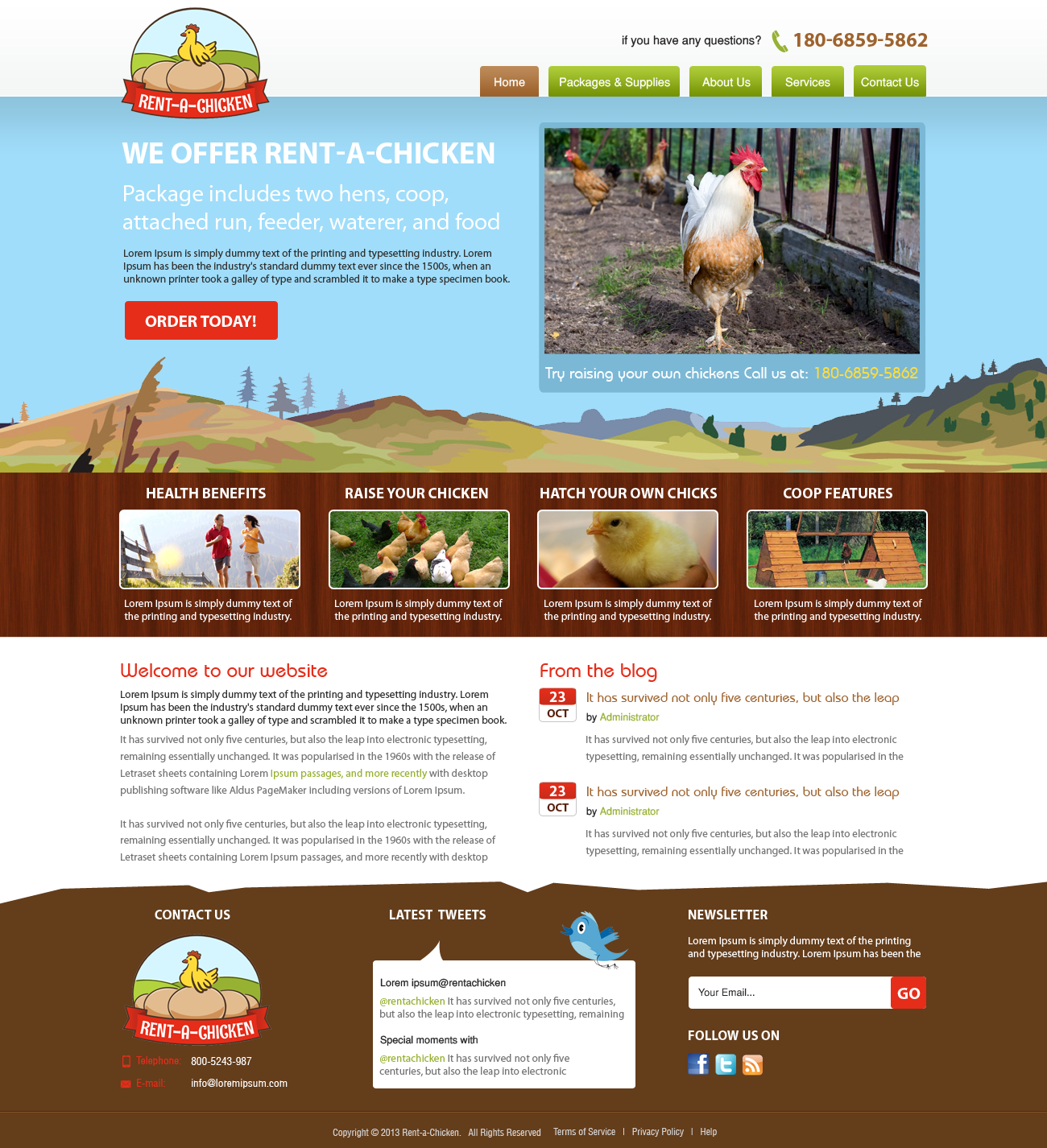 Web-Design von dreamwebcraft für Rent A Chicken | Design #2554646