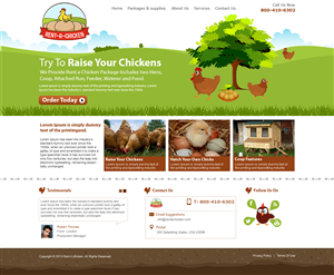 Web Design by dreamwebcraft for Rent A Chicken | Design: #2554656