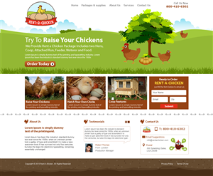Web Design par dreamwebcraft pour Rent A Chicken | Design #2559098