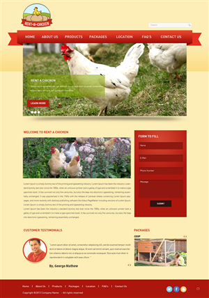 Web Design by pb for Rent A Chicken | Design: #2553031