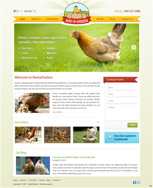 Web Design by pb for Rent A Chicken | Design: #2553037