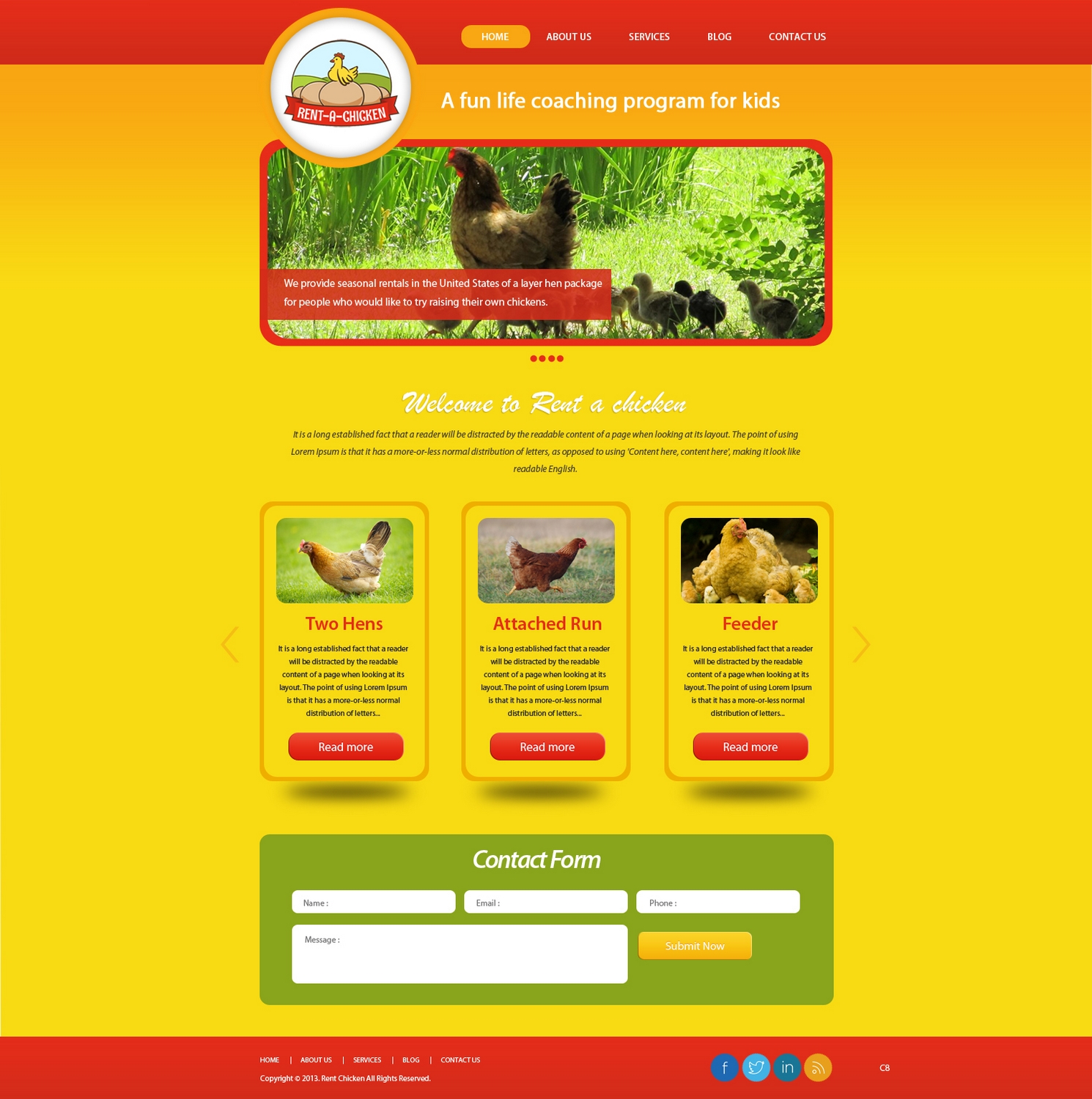 Web-Design von pb für Rent A Chicken | Design #2559137