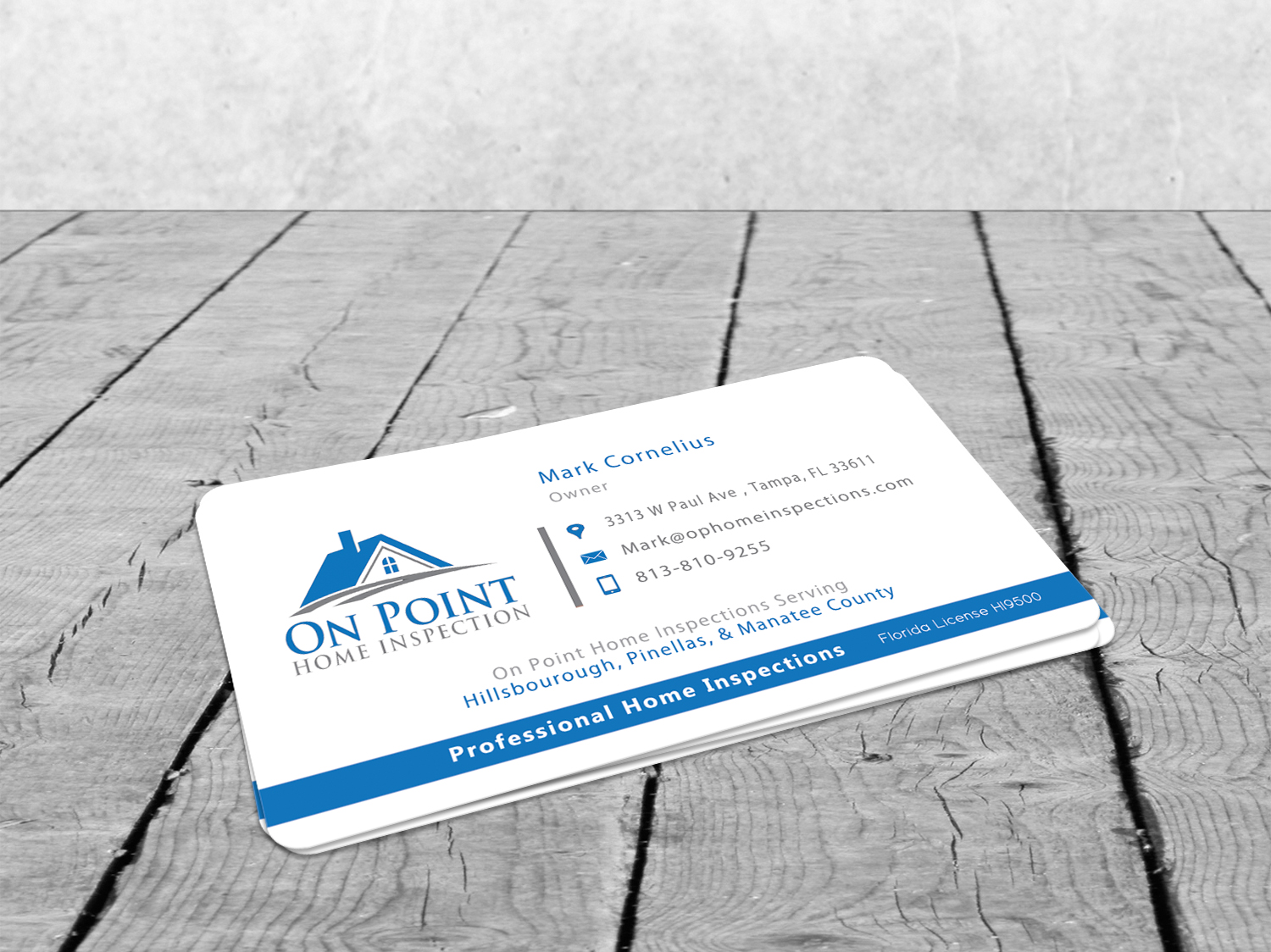 Diseño de Tarjeta de Presentación por Stream Graphics para On Point Home Inspection  | Diseño #14661399