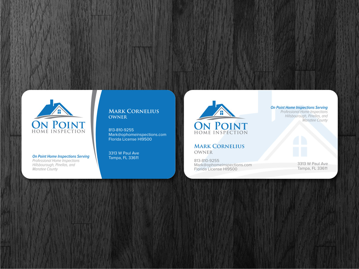 Business Card Design by Atvento Graphics for On Point Home Inspection  | Design #14640244