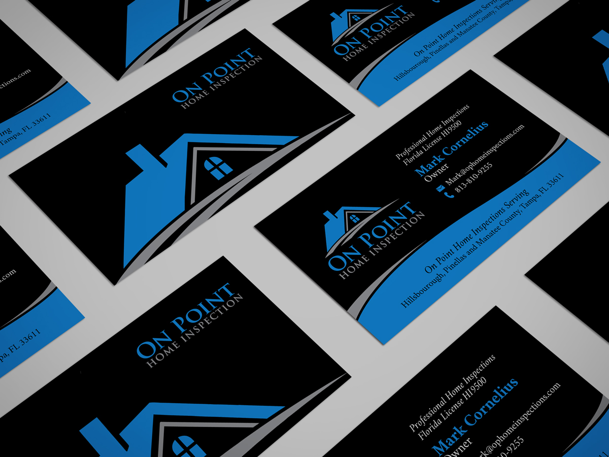 Business Card Design by JK18 for On Point Home Inspection  | Design #14657146