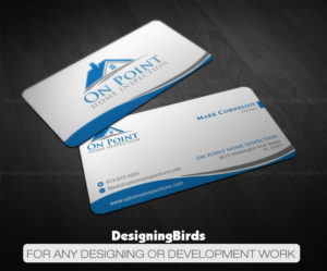 Business Card Design by Designing Birds for On Point Home Inspection  | Design: #14659916