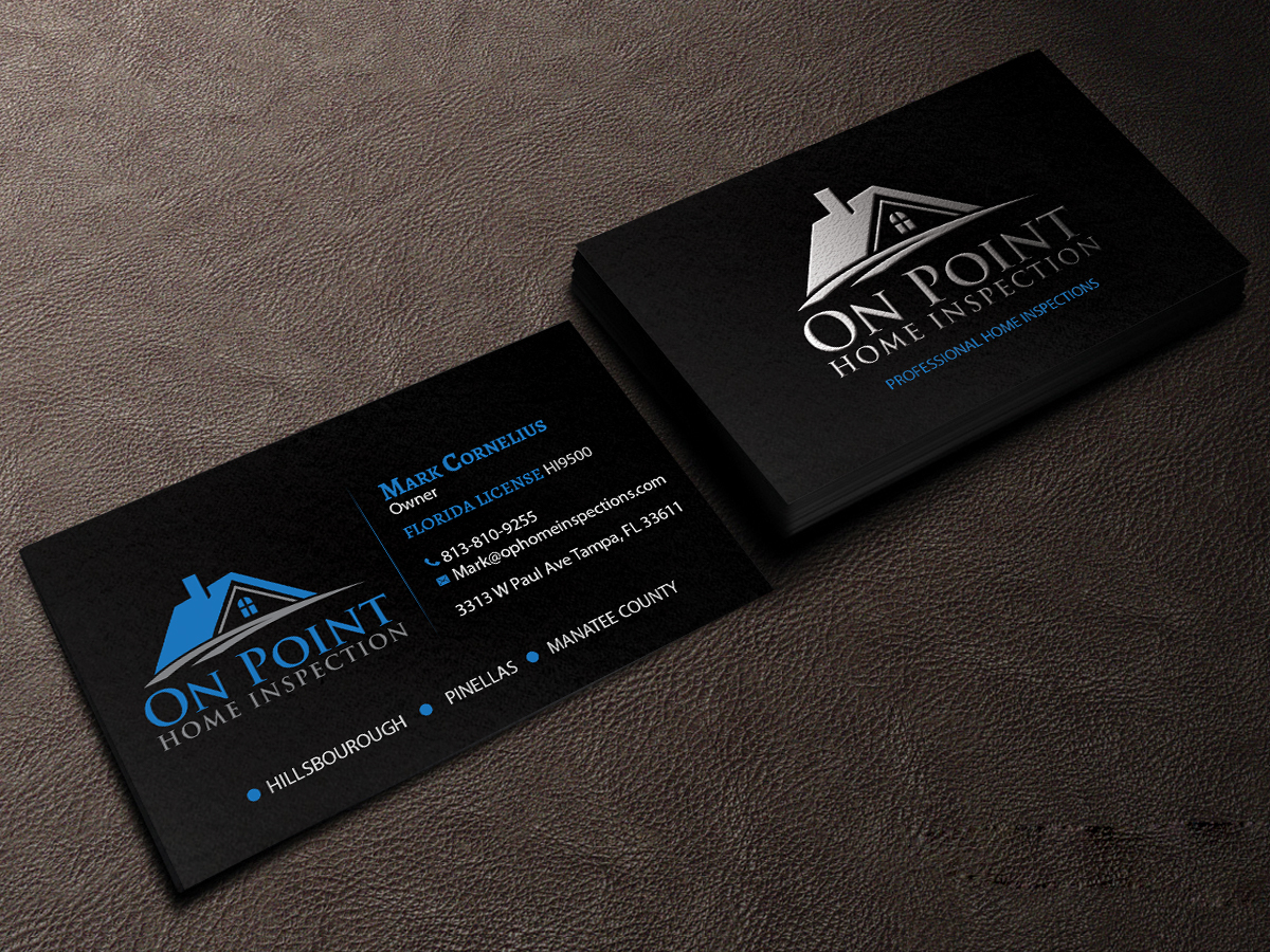 Visitenkarten-Design von Creations Box 2015 für On Point Home Inspection  | Design #14650662