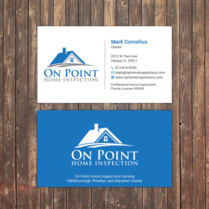 Diseño de Tarjeta de Presentación por Sky007 para On Point Home Inspection  | Diseño #14641189