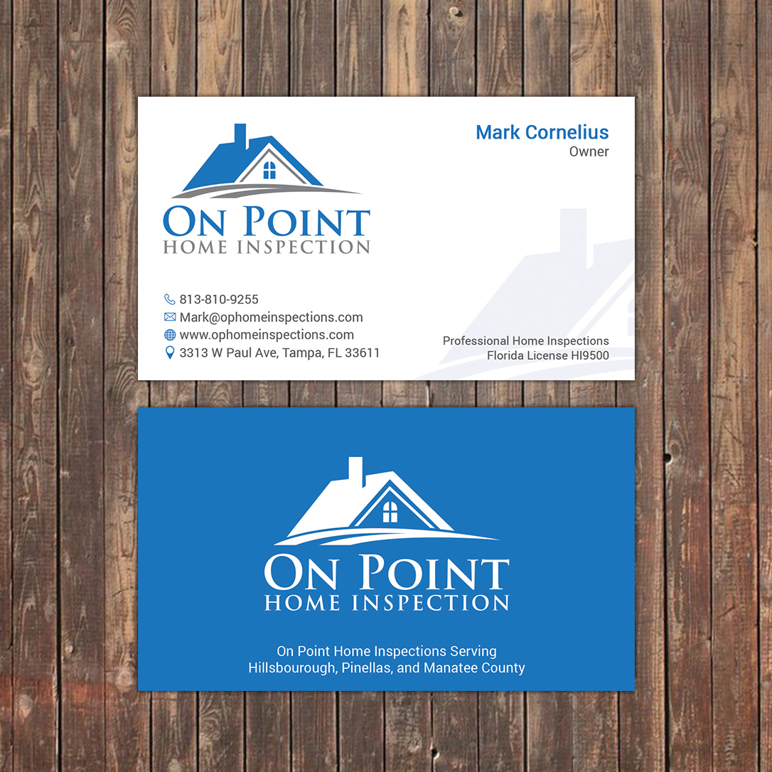 Business Card Design by Sky007 for On Point Home Inspection  | Design #14641191