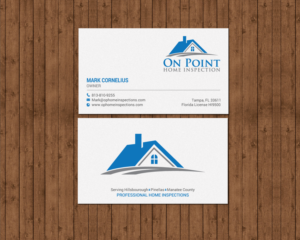 Business Card Design by chandrayaan.creative for On Point Home Inspection  | Design: #14654991