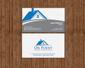 Business Card Design by chandrayaan.creative for On Point Home Inspection  | Design: #14655007