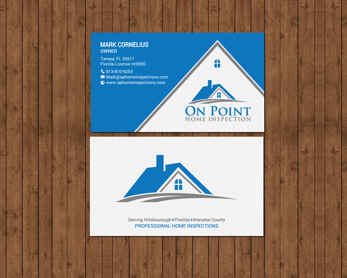 Business Card Design by chandrayaan.creative for On Point Home Inspection  | Design #14655137