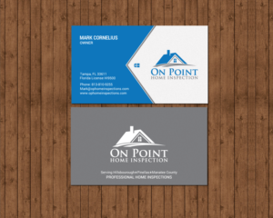 Diseño de Tarjeta de Presentación por chandrayaan.creative para On Point Home Inspection  | Diseño: #14655303