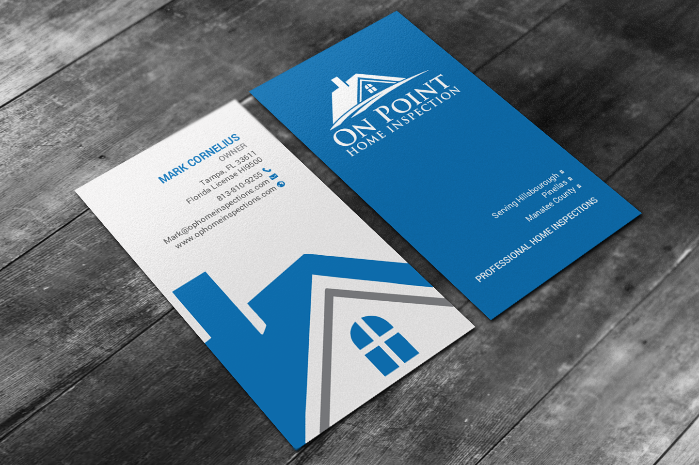 Business Card Design by chandrayaan.creative for On Point Home Inspection  | Design #14655325
