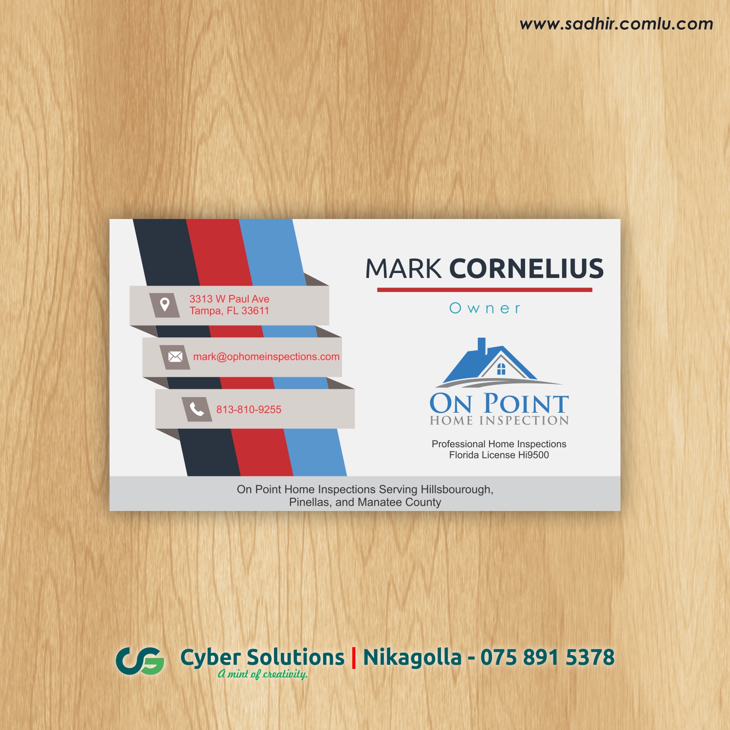 Business Card Design by mfm.sadhir for On Point Home Inspection  | Design #14660733